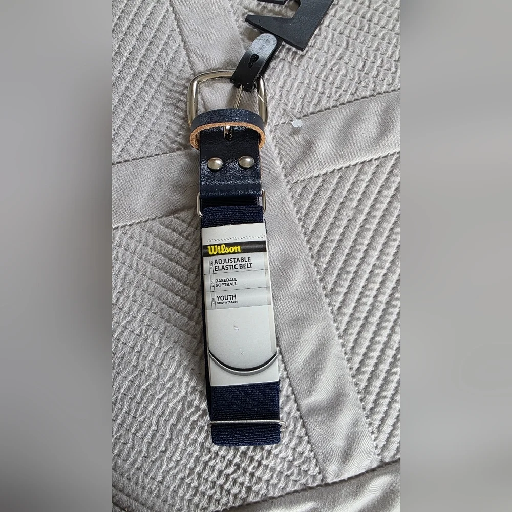 NWT Wilson Youth Baseball/Softball Adjustable Elastic Belt In Navy